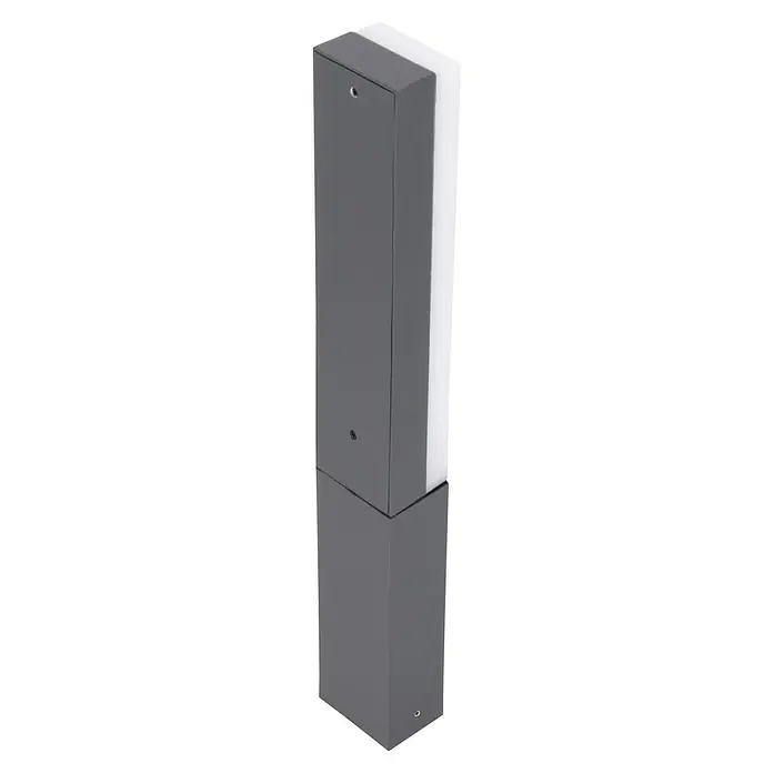 Starlux Laholm Sobremuro exterior - 8 W, Color del marco: Gris oscuro, Blanco cálido, 7 x 5,2 x 50 cm, Con bombillas - Una elegante baliza de luz antracita con un panel de luz lateral, perfecta para espacios exteriores modernos. La lámpara ofrece una iluminación elegante.