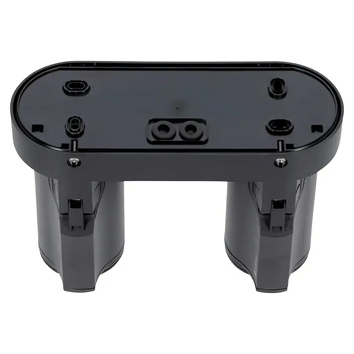 Steinel LED-Sensor-Außenwandleuchte Spot Duo S anthrazit - 14,95 W, L x B x H: 9,8 x 24,7 x 17,5 cm, Anthrazit, Warmweiß - Schwarzer Doppelspender für Flüssigkeiten mit ovaler Oberseite und zwei zylindrischen Behältern, ideal für Badezimmer oder Küche.