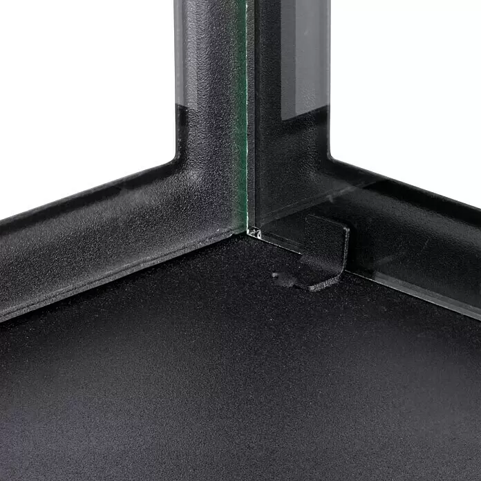 Konstsmide Außenwandleuchte Carpi - 60 W, 13,5 x 18 x 30 cm, Schwarz, IP44 - Detailaufnahme