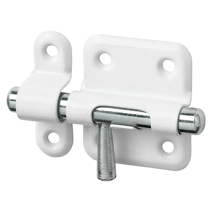 Abus Pestillo deslizante SRR35 - Puerta interior, Blanco - Pasador blanco para puertas o ventanas para mejorar la seguridad con accesorios de montaje.