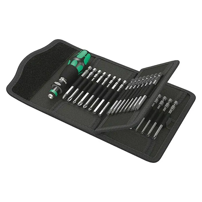 Wera Schraubendreher-Set Kraftform Kompakt 62 - 33 -tlg. - Schraubendreher-Set in einer schwarzen Stofftasche.
