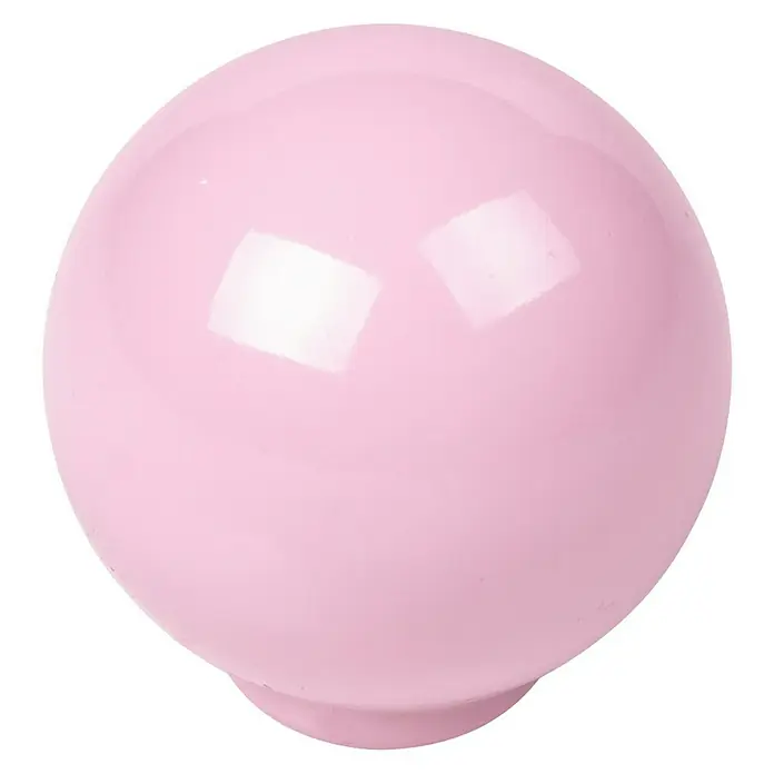 Nesu Pomo para muebles 626 - Tipo de tirador del mueble: Botón, Ø x Al: 29 x 29 mm, Plástico, Rosa, Brillante - Pomo de bola rosa con una superficie brillante. Ideal para muebles o fines decorativos. ¡Un verdadero atractivo!