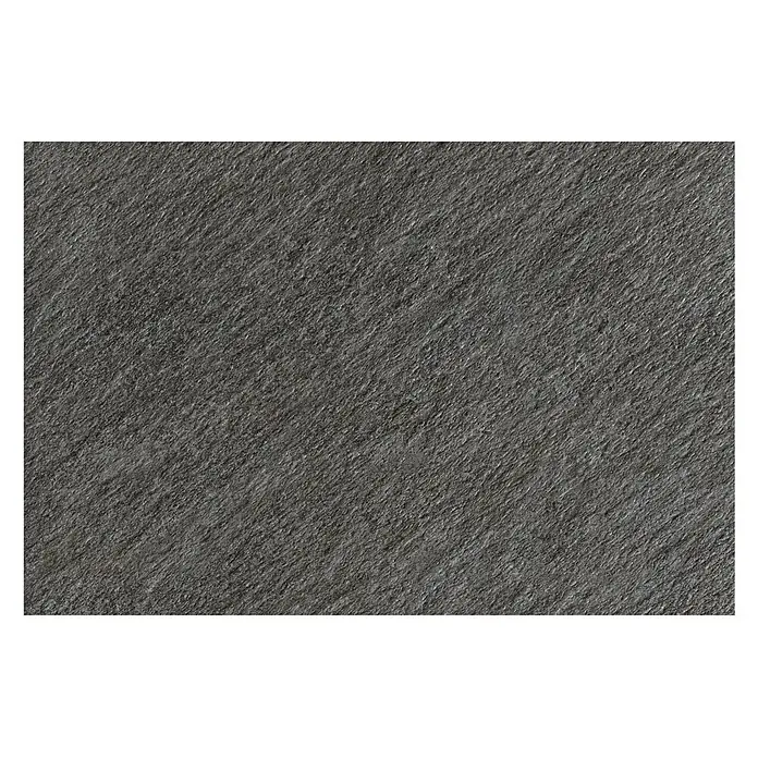 Terrassenfliese Manhattan 2.0 - 60 x 90 x 2 cm, Dunkelgrau, Matt - Nahaufnahme einer grauen Steinplatte mit feiner Textur und einem dezenten diagonalen Muster, ideal für stilvolle Oberflächengestaltung.