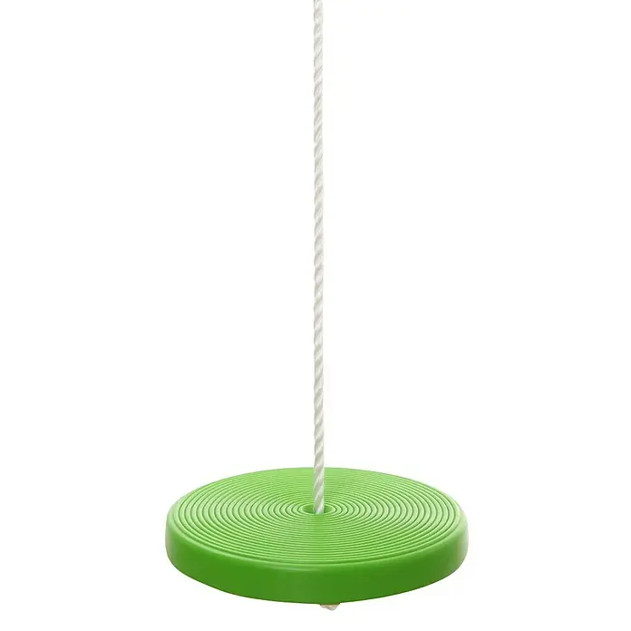 Conacord Tellerschaukel - Durchmesser: 28 cm, Kunststoff, Farbig sortiert - Grüne Baumschaukel mit Seil zum Aufhängen. Ein Spaß für Kinder im Garten oder im Park mit der robusten Schaukel.