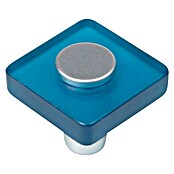 Nesu Tirador para muebles 621AZ (Distancia entre orificios: 30 mm, L x An: 3 x 2,6 cm, Plástico, Azul)