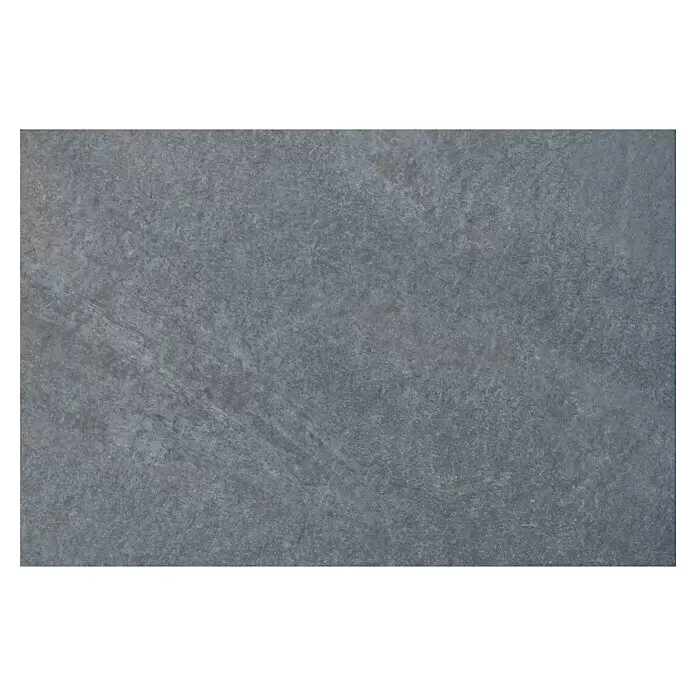 Terrassenfliese Manhattan 2.0 - 60 x 90 x 2 cm, Grau, Matt - Strukturierte dunkelgraue Schieferoptikfliese, ideal für Boden oder Wände.