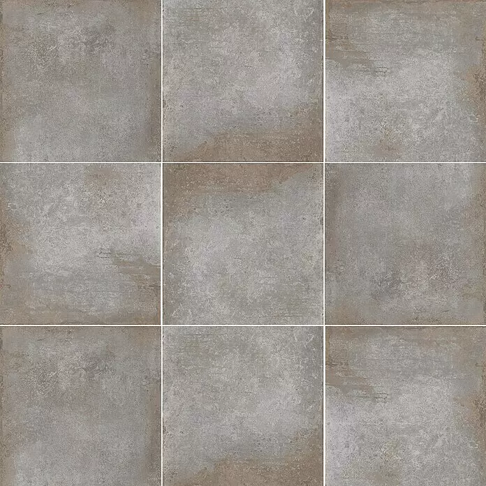 Terrassenfliese Rusty 2.0 - 60 x 60 x 2 cm, Grau, Matt - Draufsicht
