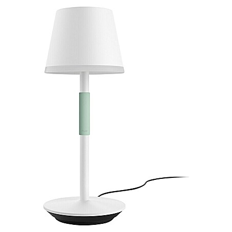 Philips Hue Akku-Tischleuchte Go Portable (6,2 W, L x B x H: 21,9 x 20,9 x 38,8 cm, Mehrfarbig, Weiß)