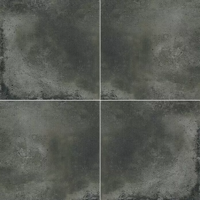 Terrassenfliese Neapel 2.0 - 60 x 60 x 2 cm, Graphit, Matt - Draufsicht