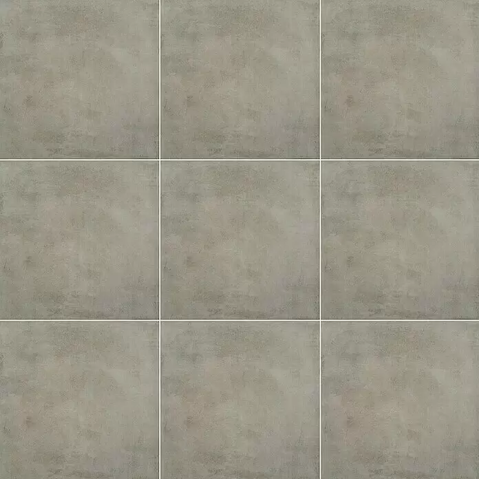 Terrassenfliese Revesto 2.0 - 60 x 60 x 2 cm, Grau, Matt - Graue Fliese in Betonoptik mit feiner Textur, für Böden oder Wände.