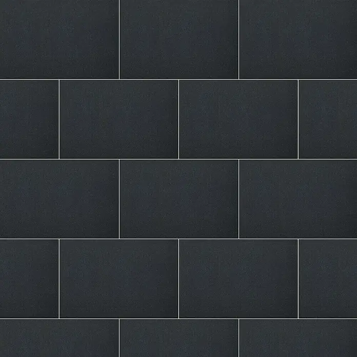 Terrassenfliese Manhattan 2.0 - 60 x 90 x 2 cm, Schwarz, Matt - Schwarze rechteckige Wandfliesen mit minimalistischer Ästhetik, ideal für moderne Innenräume. Die dunkle Farbe verleiht einen eleganten Touch.