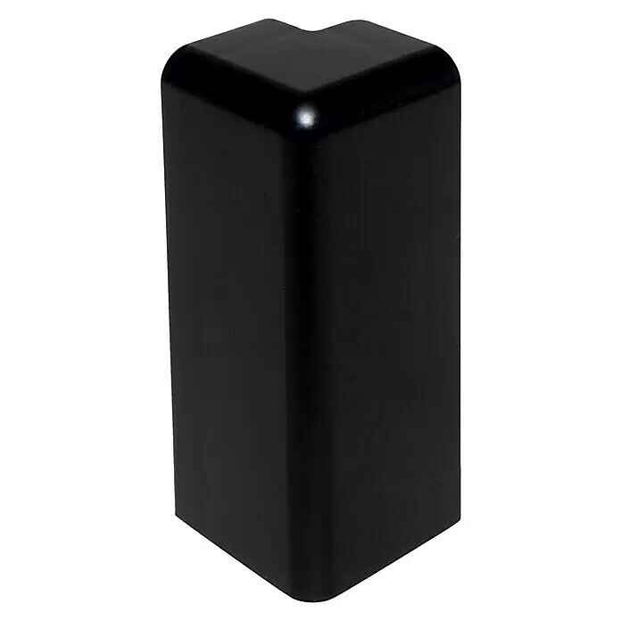 Außenecke Modern 58 - Schwarz, 2 Stk. - Diagonale Ansicht
