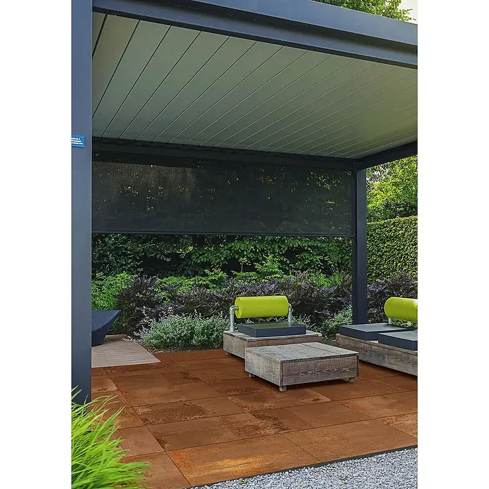 Terrassenfliese Metallic 2.0 - 60 x 120 x 2 cm, Kupfer, Matt - Terrassenüberdachung mit stilvollem Design und hochwertigen Materialien. Das perfekte Outdoor-Erlebnis für entspannte Stunden im Garten.