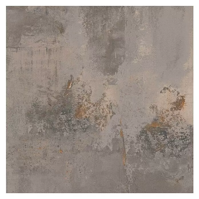 Terrassenfliese Metallic 2.0 - 100 x 100 x 2 cm, Anthrazit, Matt - Keramikfliese im Industriestil mit distressed Betonoptik in Grau-, Braun- und Rosttönen.