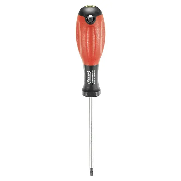 Connex Destornillador COX310925 - TX 25 - Destornillador Torx ONNEX rojo con mango ergonómico y hoja de acero al cromo vanadio para mayor durabilidad y precisión.