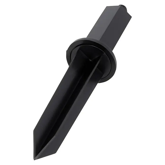 Starlux Kugel-Außenleuchte Kira - 40 cm, Weiß - Der schwarze Erdspieß ist aus robustem Kunststoff gefertigt und eignet sich ideal für die Befestigung von Gartenleuchten. Seine spitze Form ermöglicht einfaches Eindringen in den Boden.