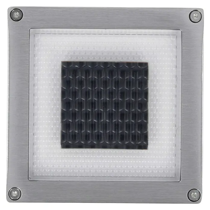 Paulmann LED-Außenwegleuchte Cube - Warmweiß, L x B x H: 10 x 10 x 4,5 cm - Quadratische Solarleuchte mit Metallrahmen und schwarzem Solarpanel für den Außenbereich.