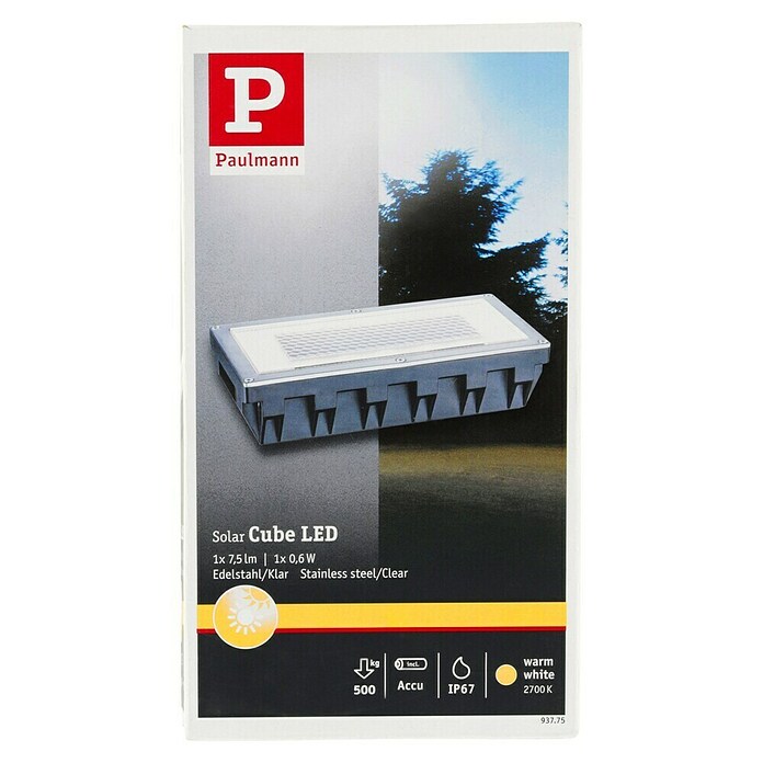 Paulmann Solarna svjetiljka (0,06 W, Srebrno, D x Š x V: 20 x 10 x 5,1 cm)