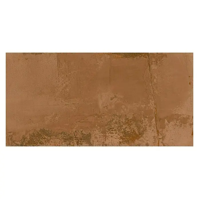 Terrassenfliese Metallic 2.0 - 60 x 120 x 2 cm, Kupfer, Matt - Rostfarbene Zementfliese mit unterschiedlichen Texturen und Farbtönen, ideal für rustikale und industrielle Designs.