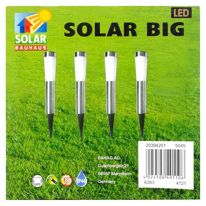 Starlux Set solarlampen Big (Met grondpen, 4 stk., 8 u)