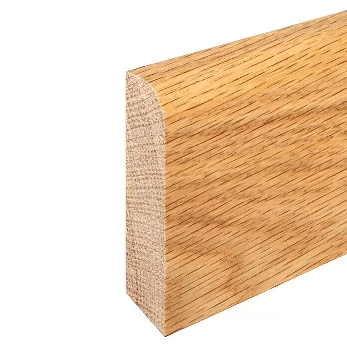 Sockelleiste - 240 x 1,6 x 6 cm, Eiche - Detailaufnahme