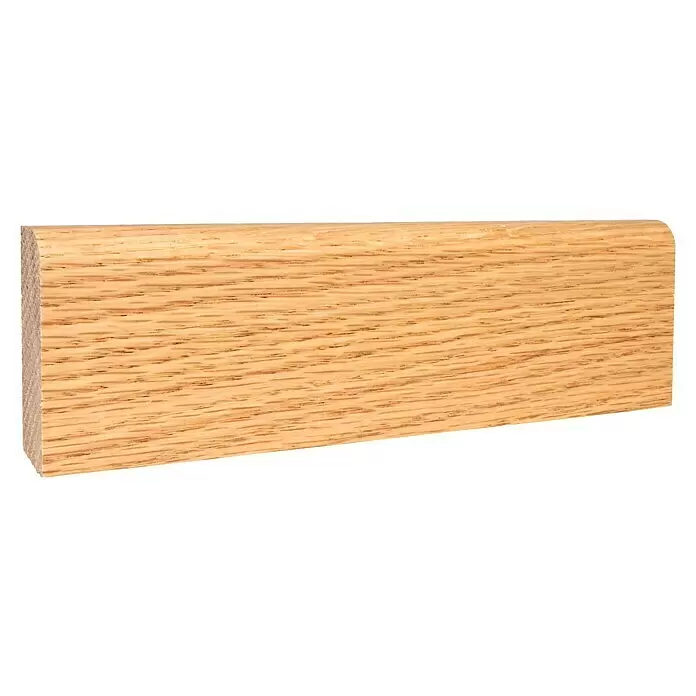 Sockelleiste - 240 x 1,6 x 6 cm, Eiche - Diagonale Ansicht