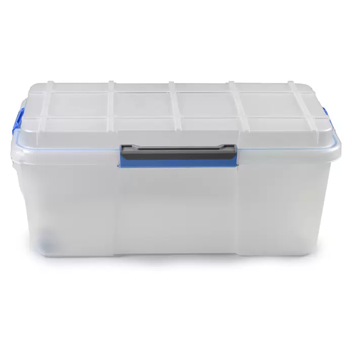 Keter Aufbewahrungsbox Scuba L - L x B x H: 78 x 39 x 35 cm, Kunststoff, Transparent, Mit Deckel