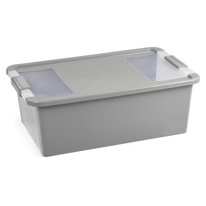 KIS Aufbewahrungsbox Bi-Box - L x B x H: 55 x 35 x 28 cm, Grau, Mit Deckel