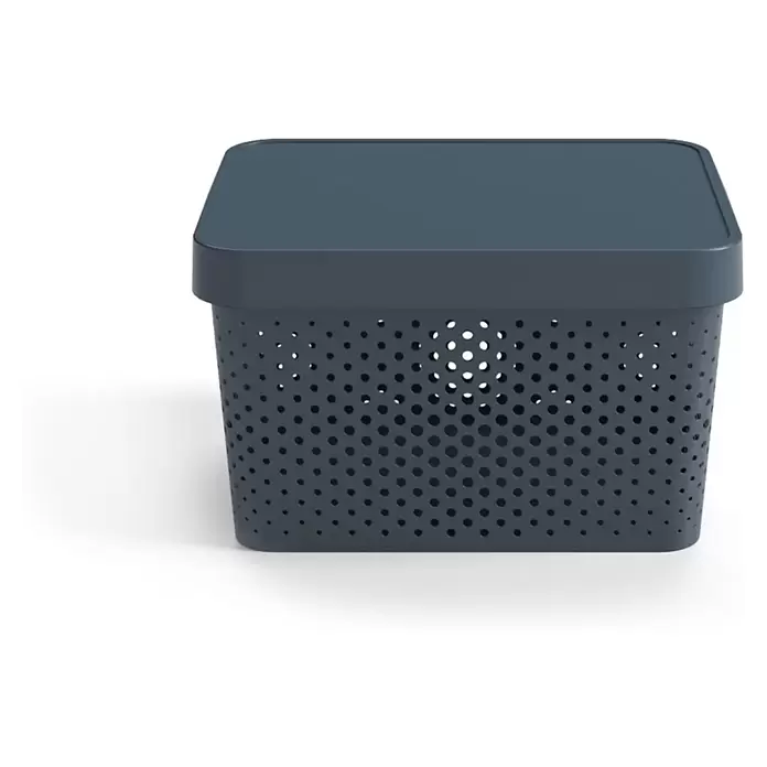 Curver Aufbewahrungsbox Infinity - L x B x H: 35,6 x 26,6 x 21,8 cm, Kunststoff, Grau
