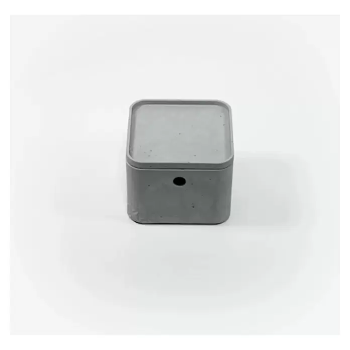 Curver Aufbewahrungsbox Beton XS - L x B x H: 17 x 17 x 12 cm, Material: Kunststoff, Beton