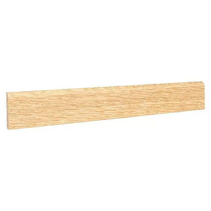 Sockelleiste - 242 x 0,6 x 2,8 cm, Eiche - Helle Holzleiste mit sichtbarer Maserung.