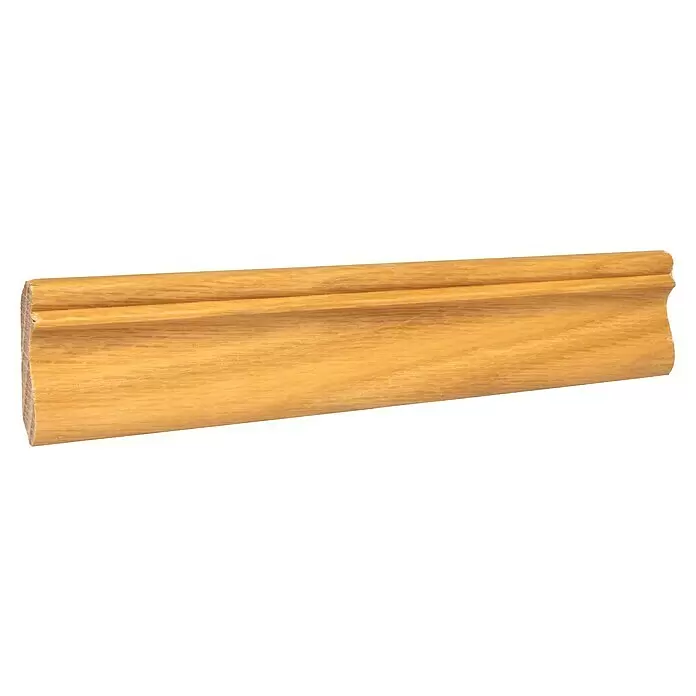Sockelleiste - 244 x 3 x 3 cm, Eiche - Diagonale Ansicht