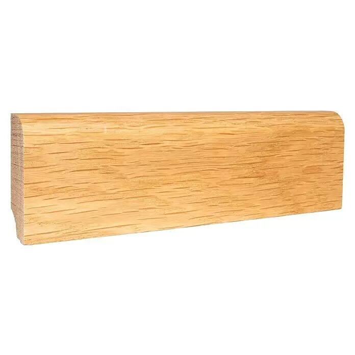 Sockelleiste - 244 x 2 x 6 cm, Eiche - Diagonale Ansicht