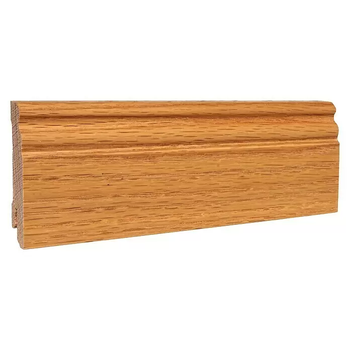 Sockelleiste - 242 x 1,8 x 7 cm, Eiche - Diagonale Ansicht