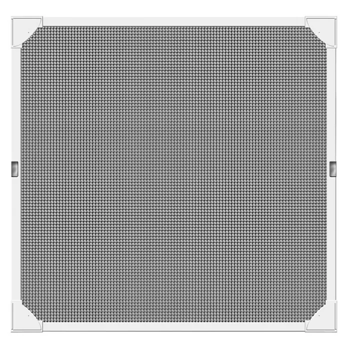 Schellenberg Mosquitera - An x Al: 130 x 150 cm, Montaje de la mosquitera: Fijación magnética, Color bastidor: Blanco - Aquí hay una mosquitera con marco blanco. Protege contra los insectos y proporciona aire fresco en la casa.