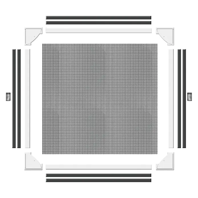 Schellenberg Mosquitera - An x Al: 130 x 150 cm, Montaje de la mosquitera: Fijación magnética, Color bastidor: Blanco - Aquí hay una imagen detallada de una elegante ventana de pantalla, que combina funcionalidad con estética en un diseño moderno.