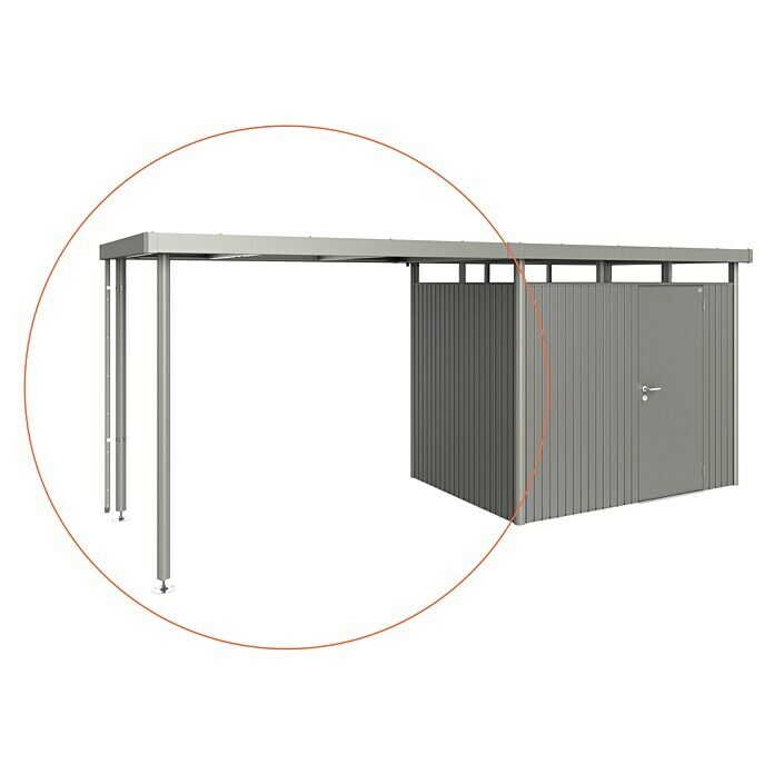 Biohort HighLine Seitendach (Passend für: Biohort Gerätehaus HighLine H2, Quarzgrau Metallic, 2,75 x 1,95 m)