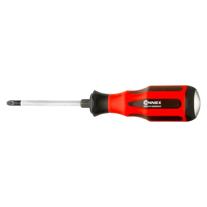 Connex Destornillador COX356011 - PZ 1, Longitud de la hoja: 80 mm - Destornillador de estrella Connex rojo, fabricado en Alemania, con mango ergonómico para un agarre cómodo y un atornillado preciso.