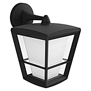 Philips Hue Led-wandlamp voor buiten White & Color Ambiance Econic Lantaarnvorm (15 W, 24,4 x 19,4 x 31,2 cm, Zwart, IP44)