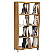 Estantería de madera Kubox 8 huecos (An x Al: 76 x 153 cm, MDF, Arce)