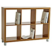Estantería de madera Kubox 6 huecos (An x Al: 111 x 83 cm, MDF, Arce)