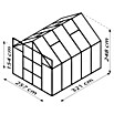 Vitavia Gewächshaus (3,21 x 2,57 x 2,46 m, Farbe: Aluminium, Polycarbonat, 6 mm)