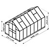 Vitavia Gewächshaus Domus 11500 (Außenmaß inkl. Dachüberstand (B x T): 257 x 449 cm, 6 mm, Smaragd) | BAUHAUS