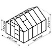 Vitavia Gewächshaus (3,21 x 2,57 x 2,3 m, Farbe: Aluminium, Polycarbonat, 4 mm)