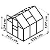 Vitavia Gewächshaus (2,32 x 1,95 x 2,07 m, Farbe: Anthrazit, Polycarbonat, 6 mm)