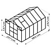Vitavia Gewächshaus (3,83 x 2,57 x 2,3 m, Farbe: Aluminium, Polycarbonat, 4 mm)