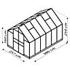 Vitavia Gewächshaus Domus 9900 (Außenmaß inkl. Dachüberstand (B x T): 257 x 387 cm, 4 mm, Smaragd) | BAUHAUS