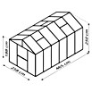 Vitavia Gewächshaus Zeus 11900 (4,63 x 2,56 x 2,5 m, Farbe: Aluminium, Polycarbonat, 16 mm)