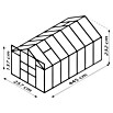 Vitavia Gewächshaus Mars 11500 (4,45 x 2,57 x 2,3 m, Farbe: Smaragd, Polycarbonat, 6 mm)
