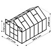 Vitavia Gewächshaus (3,79 x 2,57 x 2,46 m, Farbe: Aluminium, Polycarbonat, 6 mm)